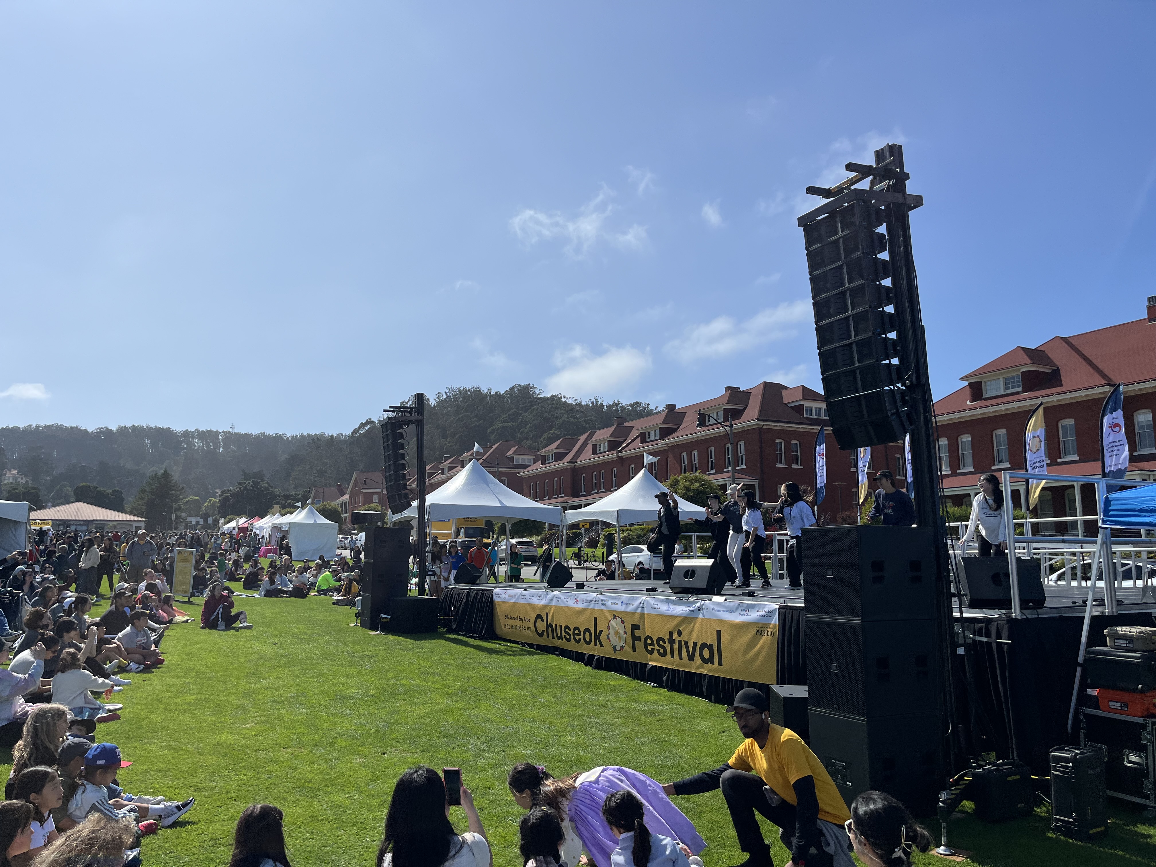 Bay Area Chuseok Festival, Presidio — line array and stage